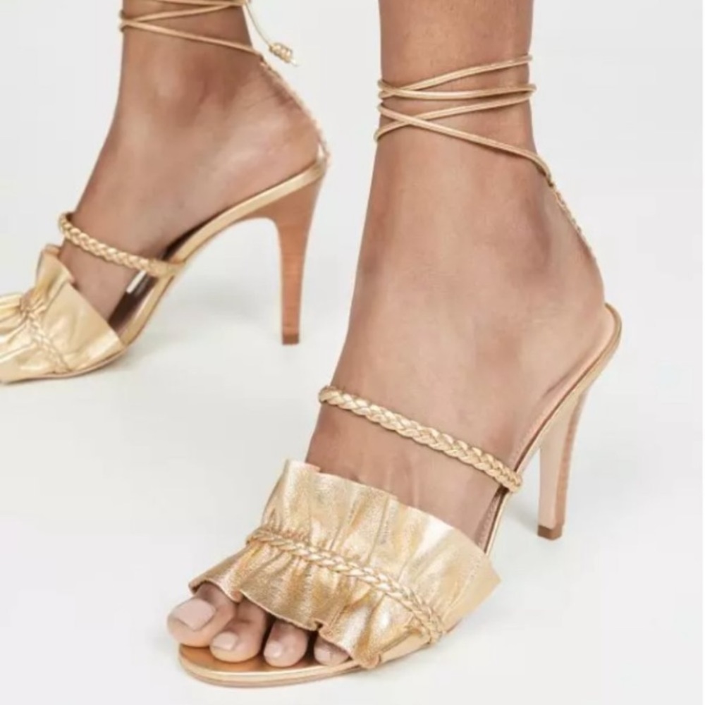 Ulla Johnson Flora Sandal in gold leather